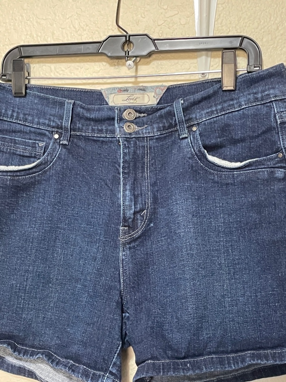 Levi's Women's Dark Blue Jean Shorts. Good Condition. - Picture 2 of 7